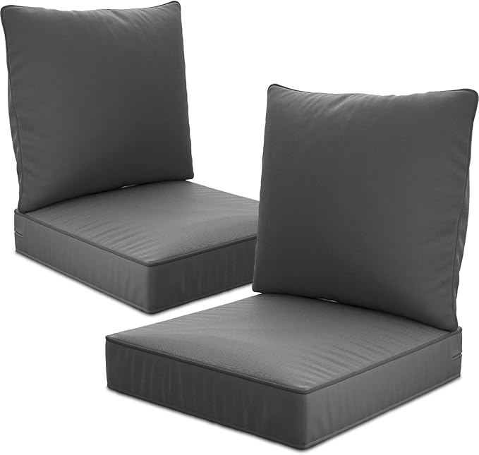 24" x 24" x 6" Outdoor Deep Seat Cushions Set by Unknown