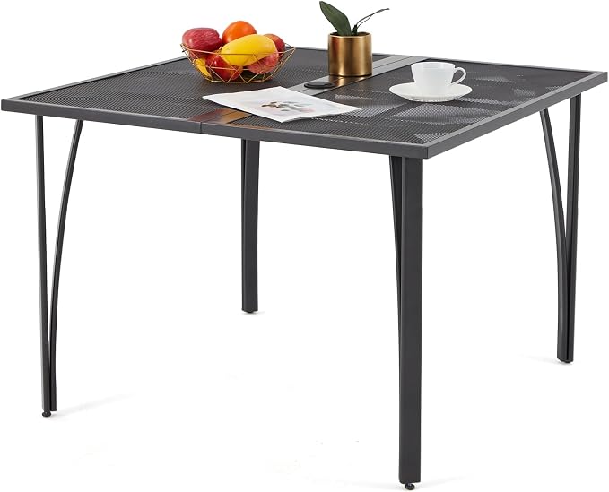 AECOJOY 39.4" Outdoor Patio Dining Table - Image 9