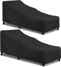 Arcedo Outdoor Lounge Chair Covers 2 Pack, Waterproof Patio Chaise Lounge Cover by ARCEDO