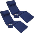 Wenqik 2 Pcs Outdoor Chaise Lounge Cushion by Wenqik