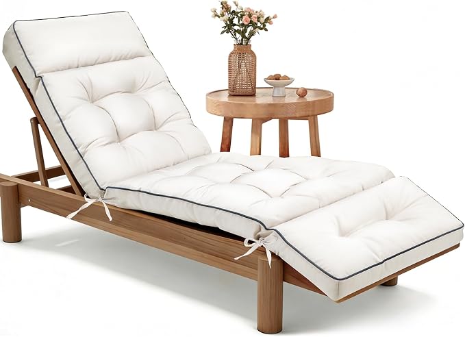 MAGIC ELEPHANT Chaise Lounge Cushion Outdoor, Memory Foam Patio Lounge Chair by Magicelephant