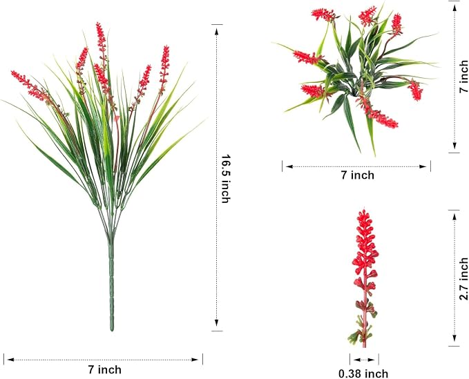 HyeFlora 20 Bundles Artificial Fake Outdoor Plants Flowers - Image 6