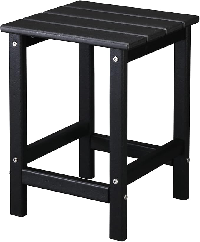 Beach Outdoor Side Table with 2 Layer Storage, Plastic Waterproof and UV by Volowoo