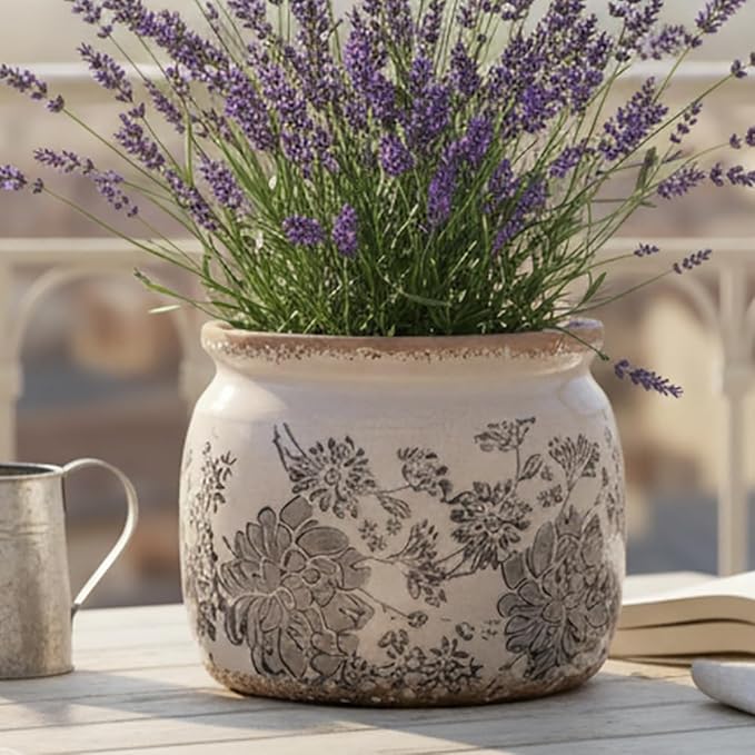 Modern Farmhouse Ceramic Planter - Image 2