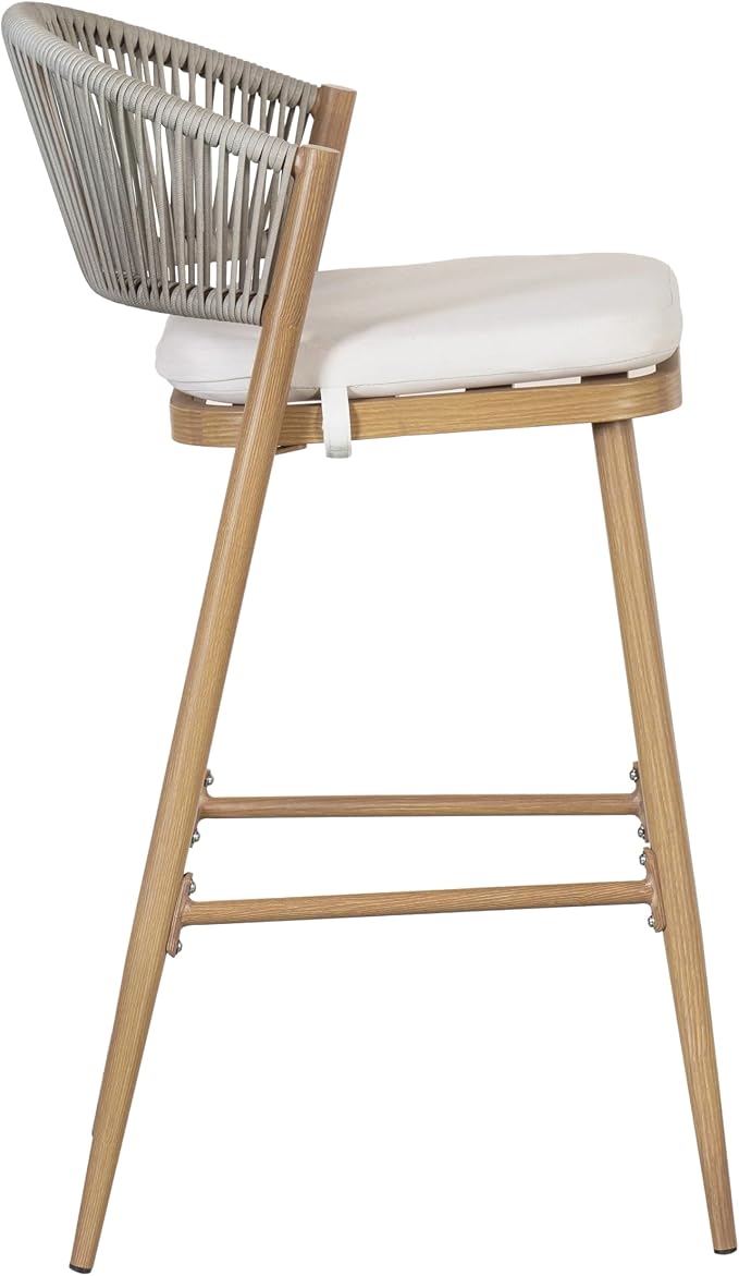 Christopher Knight Home Hearth 30.25" Patio Barstools Set of 2, Woven Wicker - Image 8