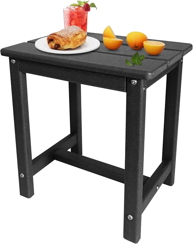 Adirondack Square Side Table, one-Tier Outdoor end Table, Patio Side Table - Image 7