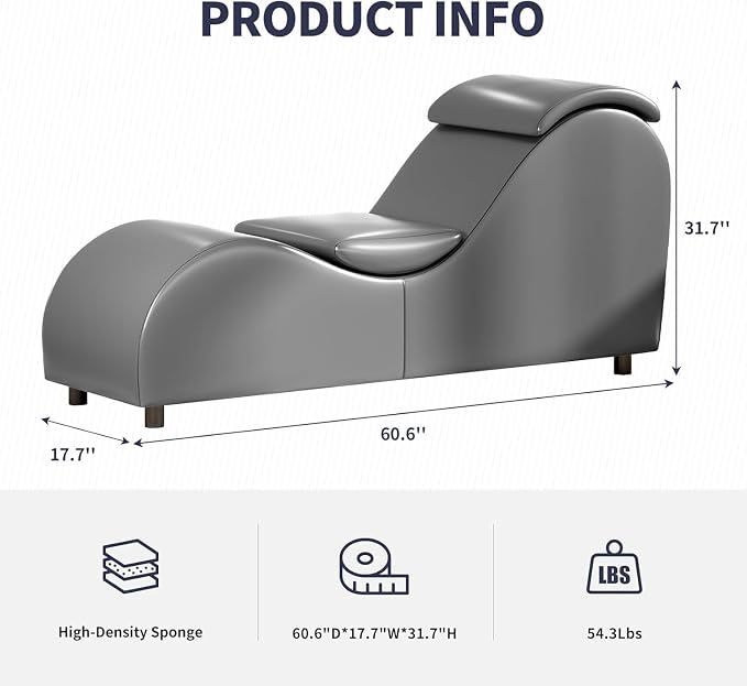 ijuicy Yoga Chair for Adults, Faux Leather Yoga Chaise Lounge - Image 2