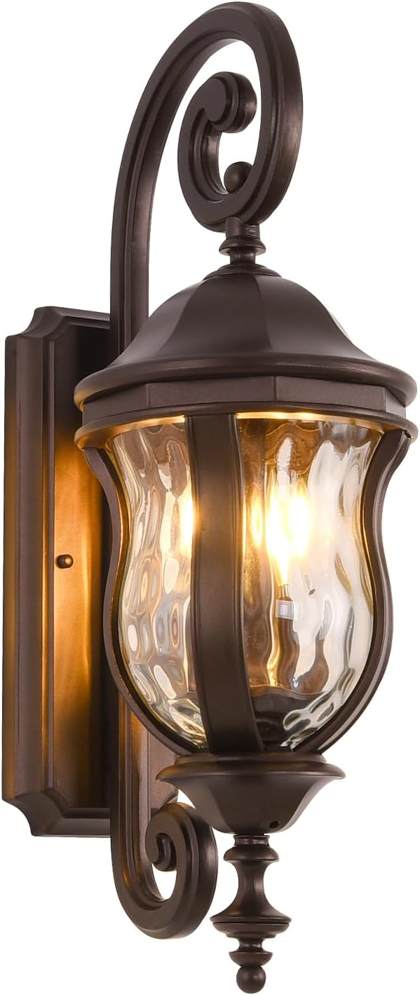 Outdoor Wall Sconces, 22.8" H Large Exterior Wall Lanterns, Waterproof Exterior - Image 8