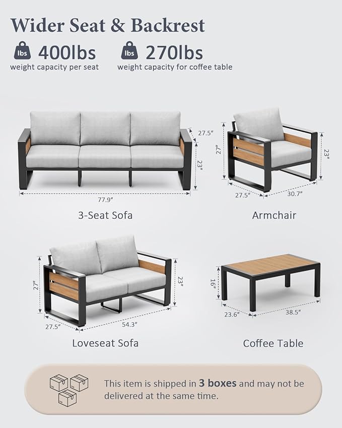 ZANDOR Outdoor Aluminum Patio Furniture - Image 2
