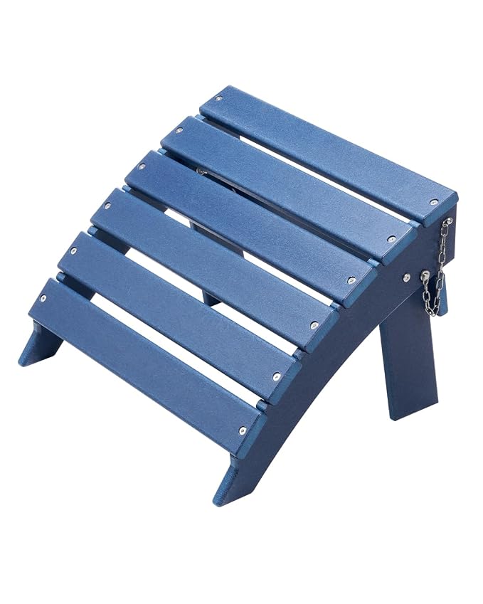VEVOR Adirondack Ottoman, 15.7L x 18.9W x 13H Inch HDPE Plastic Folding by VEVOR