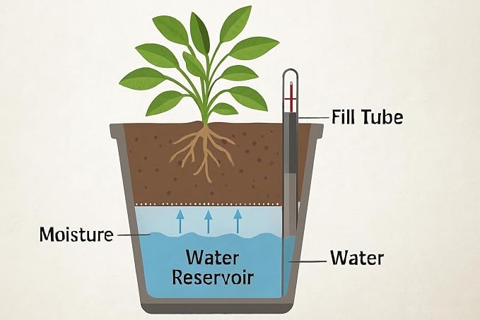 Self Watering Planter Pot with Upgraded Wick System – Modern Indoor Plant Pot - Image 4