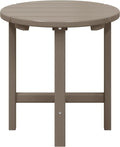 WestinTrends Dylan Adirondack Round Outdoor Side Table, Weathered Wood by WestinTrends