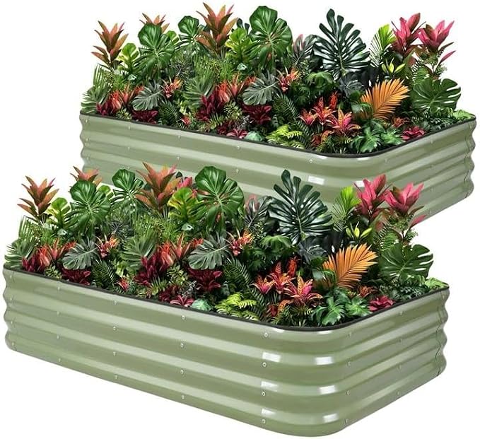 1MORE Raised Garden Bed -5X3X1 Galvanized Planter Box by 1MORE