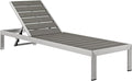 Modway Shore Aluminum Outdoor Patio Chaise Lounge Chair in Silver Gray by Modway