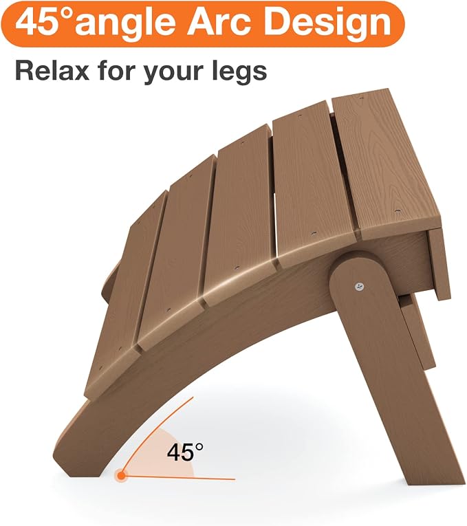 YEFU Adirondack Ottoman, Patio Foot Rest, Adirondack Foot Rest - Image 6