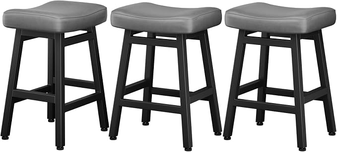 Counter Height Bar Stools Set of 3, 24 Inch Barstools - Image 9