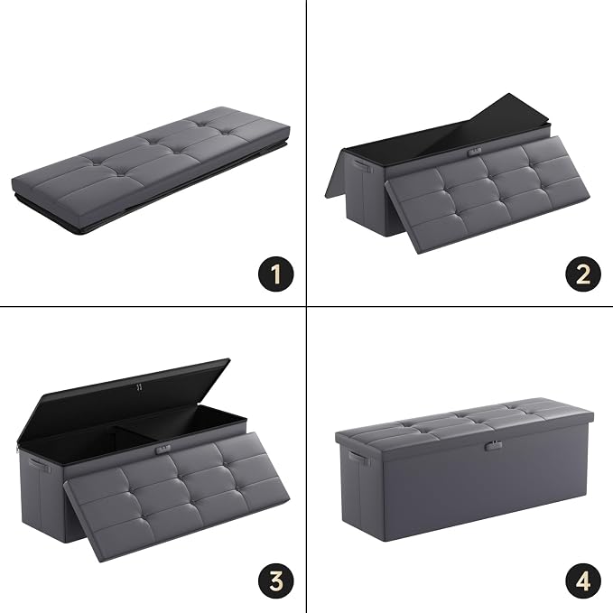 ENGPOW Storage Ottoman, Fireproof Folding Bench - Image 8