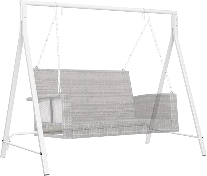 Outsunny Metal Porch Swing Stand, Heavy Duty Swing Frame, Hanging Chair Stand by Outsunny