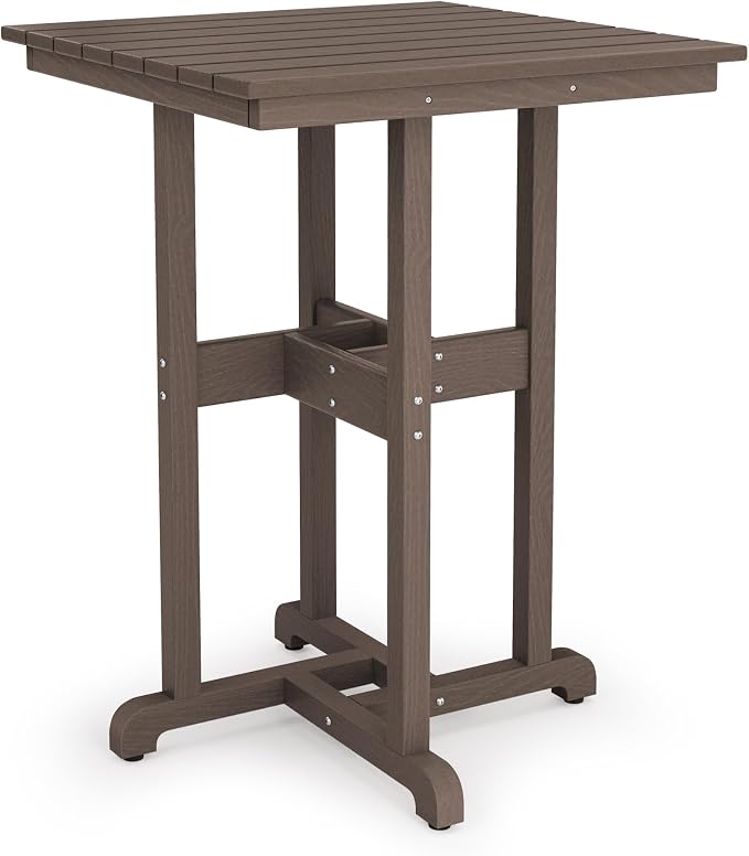37.5" H Outdoor Bar Table，HDPE Bar Height Table by HOMENJOY