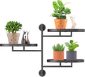 Rotating Window Shelves for Multiple Plants Indoor, 3-tier Metal Corner Black by YFFSRJDJ