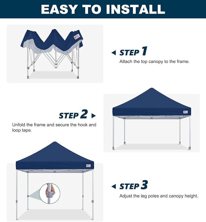 MASTERCANOPY Pop Up Canopy Tent Commercial Grade 10x10 Instant Shelter - Image 7
