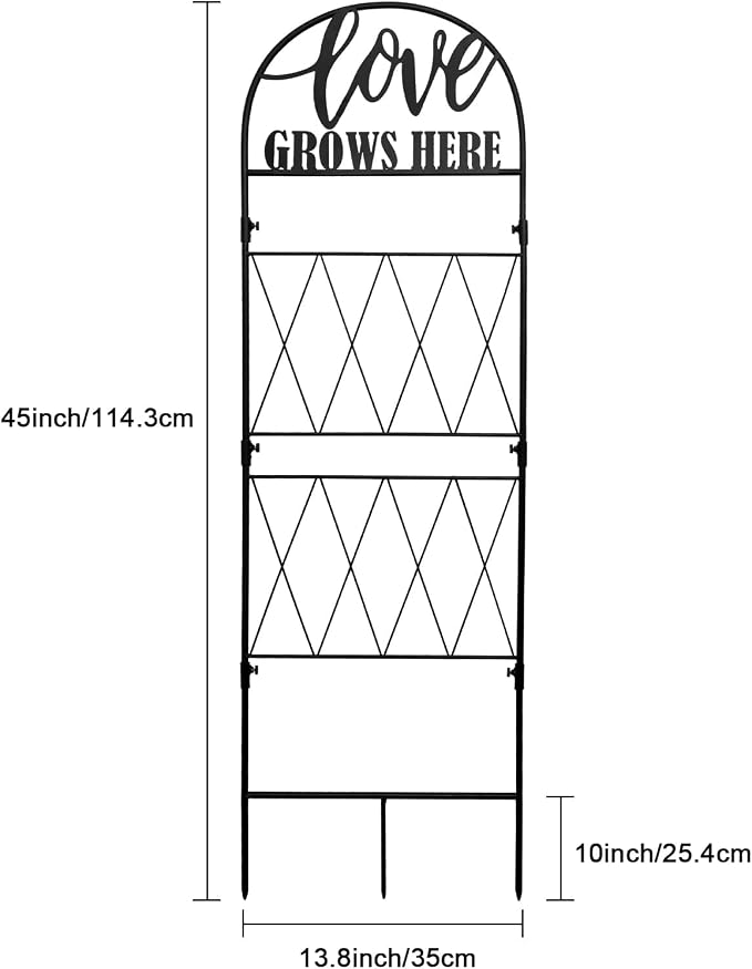 hogardeck 45 * 14 inch Metal Garden Trellis - Image 6
