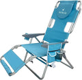 Ostrich Deluxe 3N1 Padded Beach Chair w/Face Cushion & Arm Holes, Light Blue by OstrichProducts