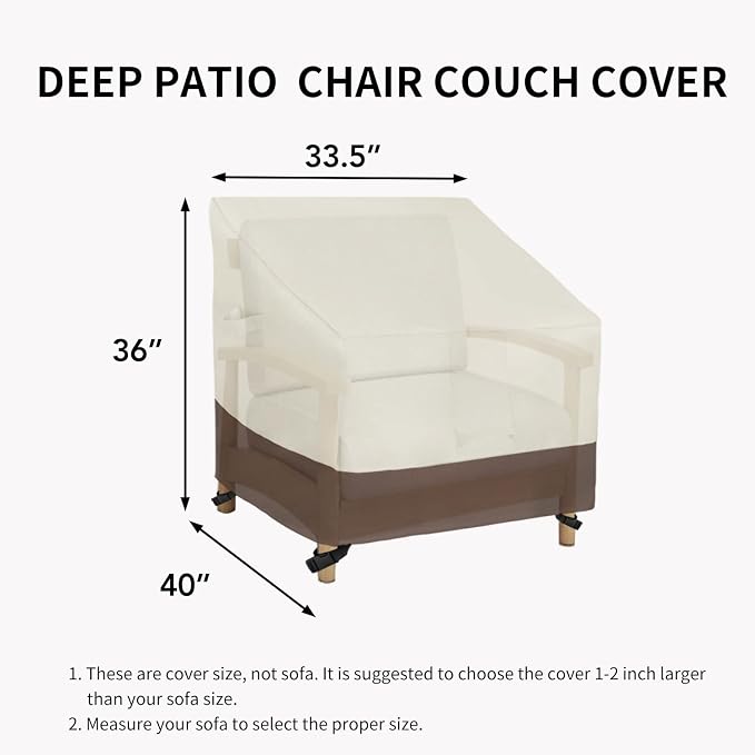 Easy-Going Outdoor Chair Cover Waterproof, Heavy Duty Patio Chair Cover - Image 6
