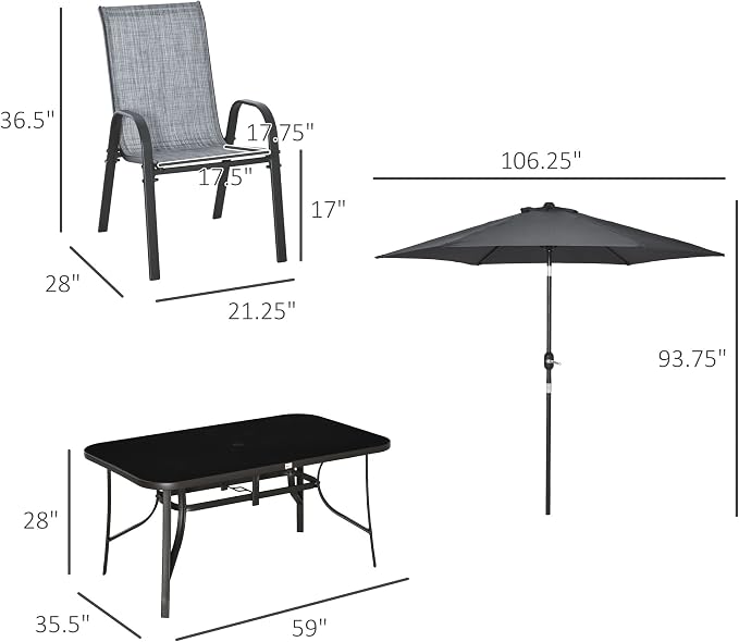 Outsunny 8 Pieces Patio Furniture Set - Image 7