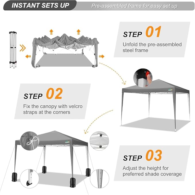 COBIZI 10x10 Pop Up Canopy Tent - Image 4