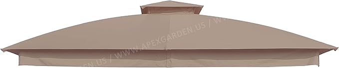 Canopy Top for Garden Treasures 10 ft x 10 ft Brown Metal Square Semi- Gazebo - Image 2