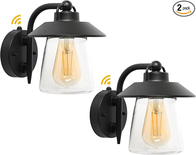 LUTEC 2 Pack Dusk to Dawn Outdoor Indoor Exterior Light Fixture, Farmhouse Barn by LUTEC