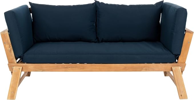 Safavieh PAT6745A Outdoor Collection Tandra Grey Modern Contemporary Daybed Day by SAFAVIEH
