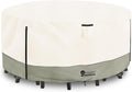 Round Patio Furniture Covers, 600D Heavy Duty Waterproof Outdoor Furniture Cover by LSongSKY