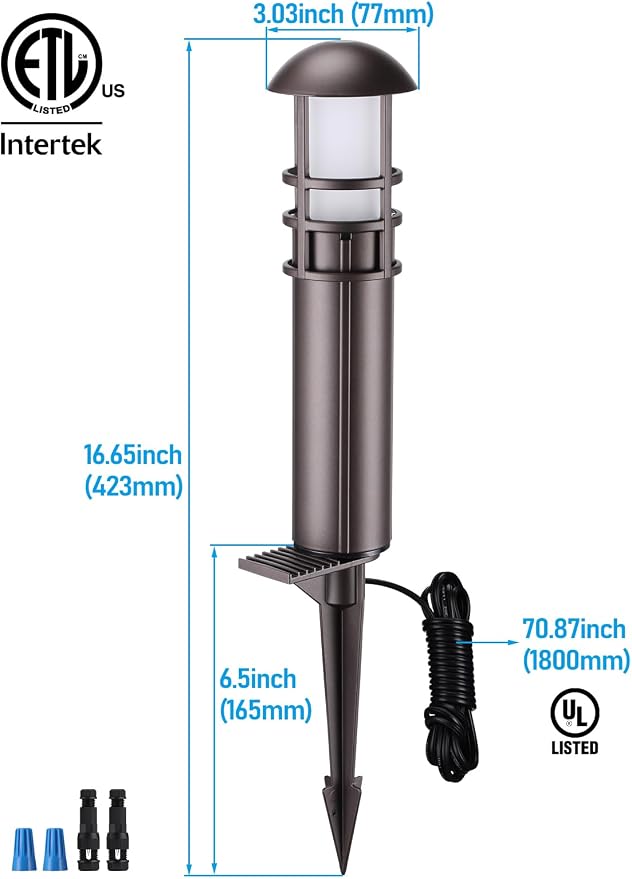 LEONLITE 5CCT Low Voltage Landscape Pathway Lights, 3W 12V AC/DC Landscape - Image 8