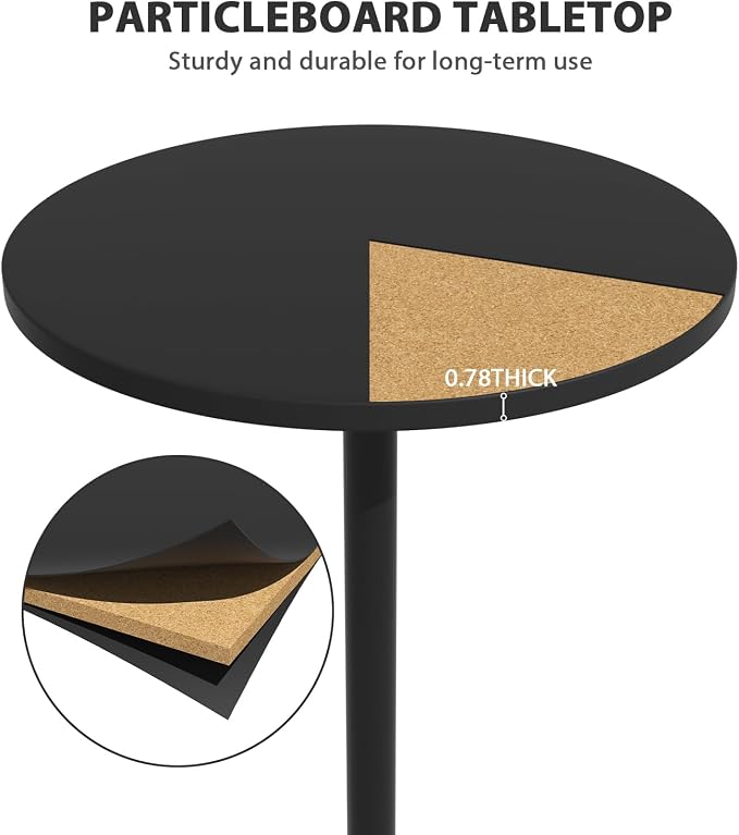 40 Inch Height Bar Table, Small Round Dining High Top Table - Image 4