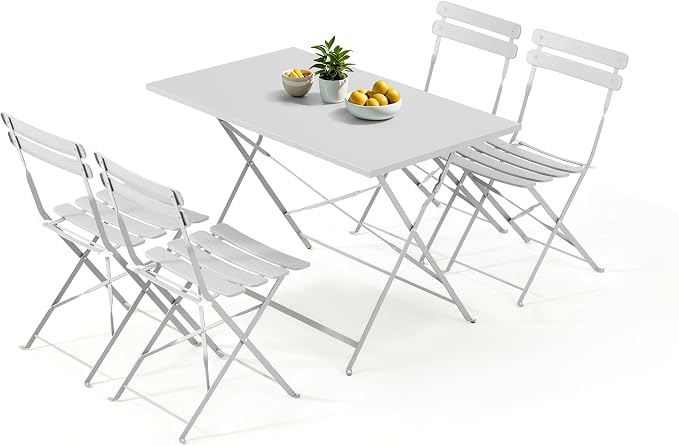 MELLCOM 5-Piece Foldable Patio Dining Set by MELLCOM