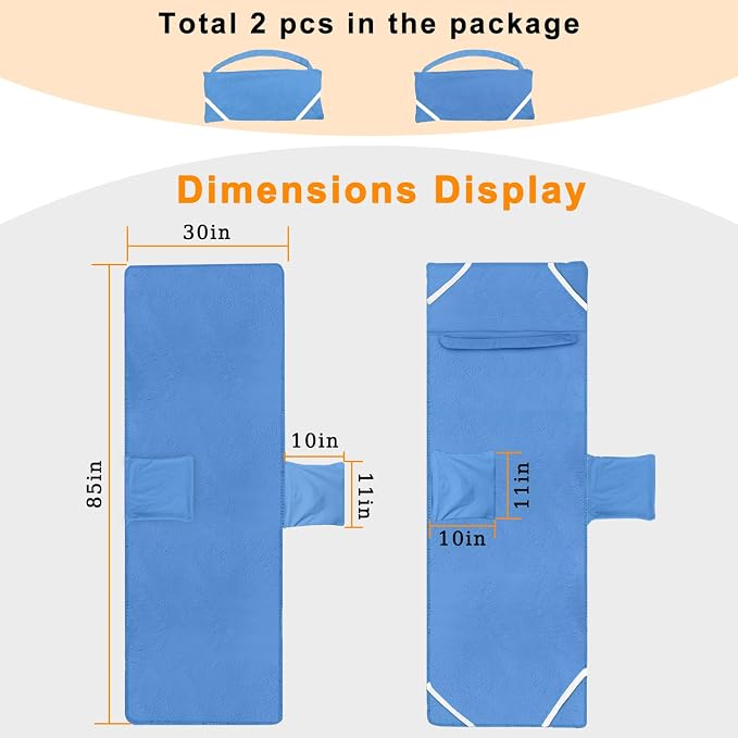 Super Soft & Thick Lounge Chair Towel Cover, Chaise Lounge Cover - Image 4
