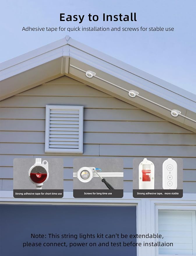 APPECK Permanent Outdoor Lights 100ft - Image 8