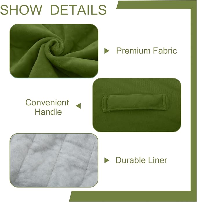 MeMoreCool Square Stuffed Pouf Ottoman Foot Rest, Floor Pouf Foot Stool - Image 8