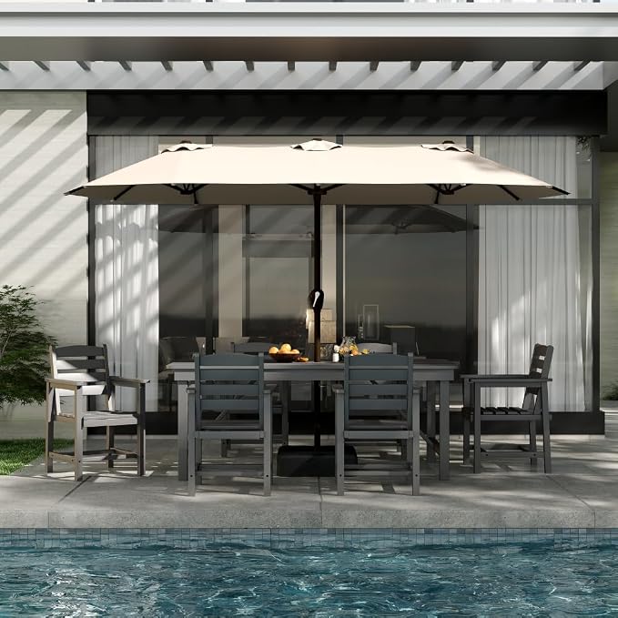 Outdoor HDPE Dining Set 5 Pieces, Patio Table - Image 2