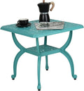 JARDIN DE CENTENNIAL Cast Aluminum Outdoor Side Table, Anti-Rust Outdoor End by JARDINDECENTENNIAL