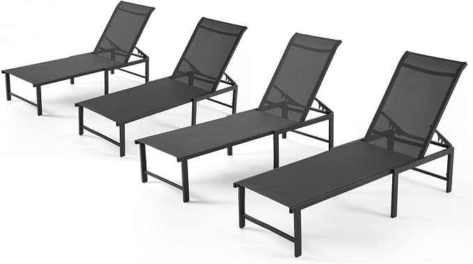 Outdoor Lounge Chairs for Pool, Aluminum Chaise Lounge Chair - Image 8