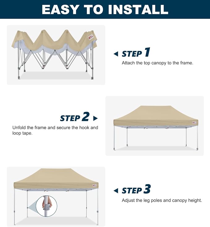MASTERCANOPY Pop Up Canopy Tent Commercial Grade 10x20 Instant Shelter - Image 5