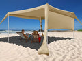 Beach Canopy Tent Shade with Sidewalls 10x10FT, 6.6FT Tall, UPF50+ Sun Shelter by easierhike