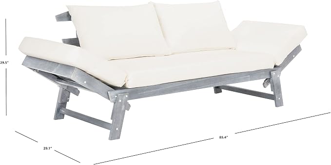 Safavieh PAT6745A Outdoor Collection Tandra Grey Modern Contemporary Daybed Day - Image 14