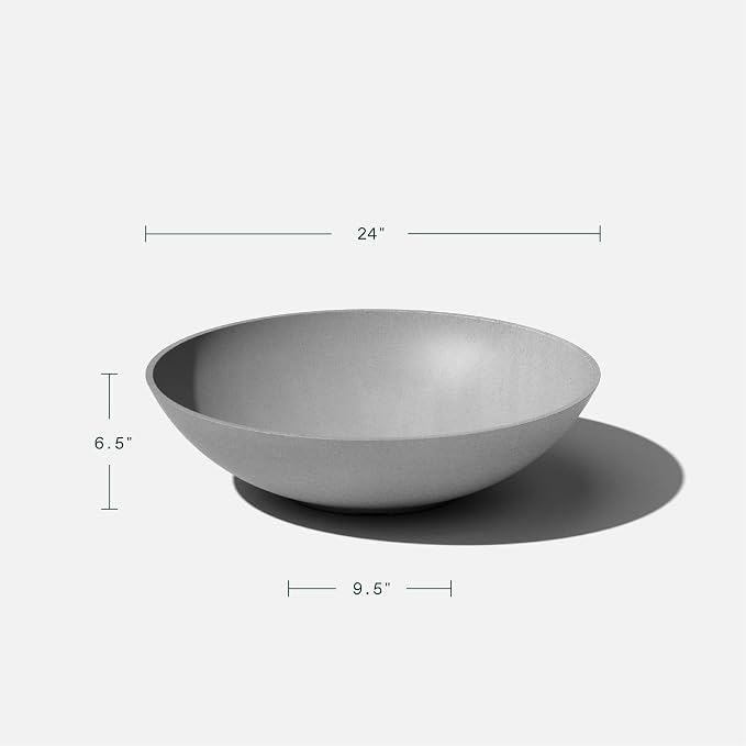 Veradek Mason Series Lane Bowl Planter-Large Round Planter - Image 2