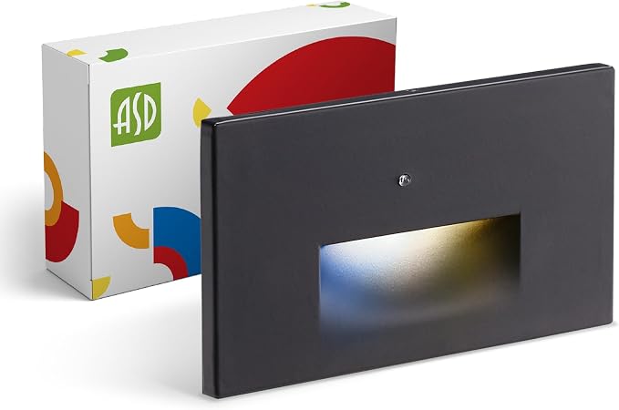 ASD LED Recessed Step Light Fixture, Dusk to Dawn Outdoor Stair Tread Lighting by ASDLightingCorporation