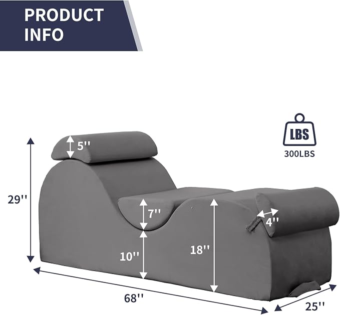ijuicy Chaise Lounge Chair for Exercise, Indoor Lounger - Image 2