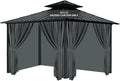 Gazebo Universal Replacement Privacy Curtain, 4-Panels Sidewall Curtains by TNGAN